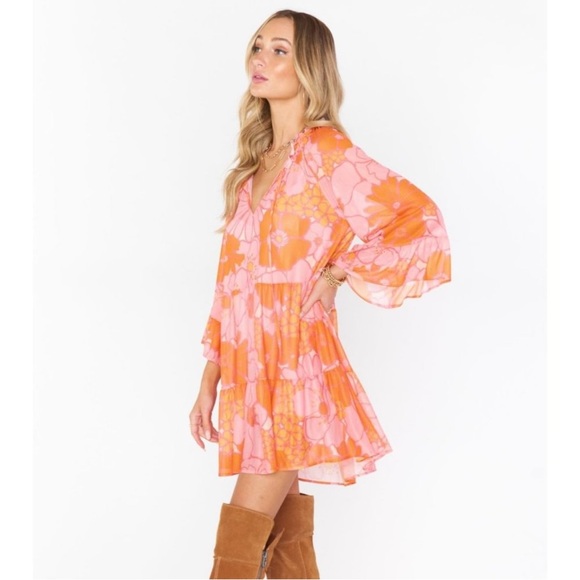 NWT Show Me Your MuMu Viola Retro Garden Mesh Mini Dress - Picture 5 of 10